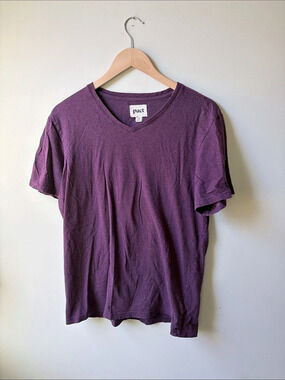 Pact Organic Softspun Essential V-Neck Tee Purple M
